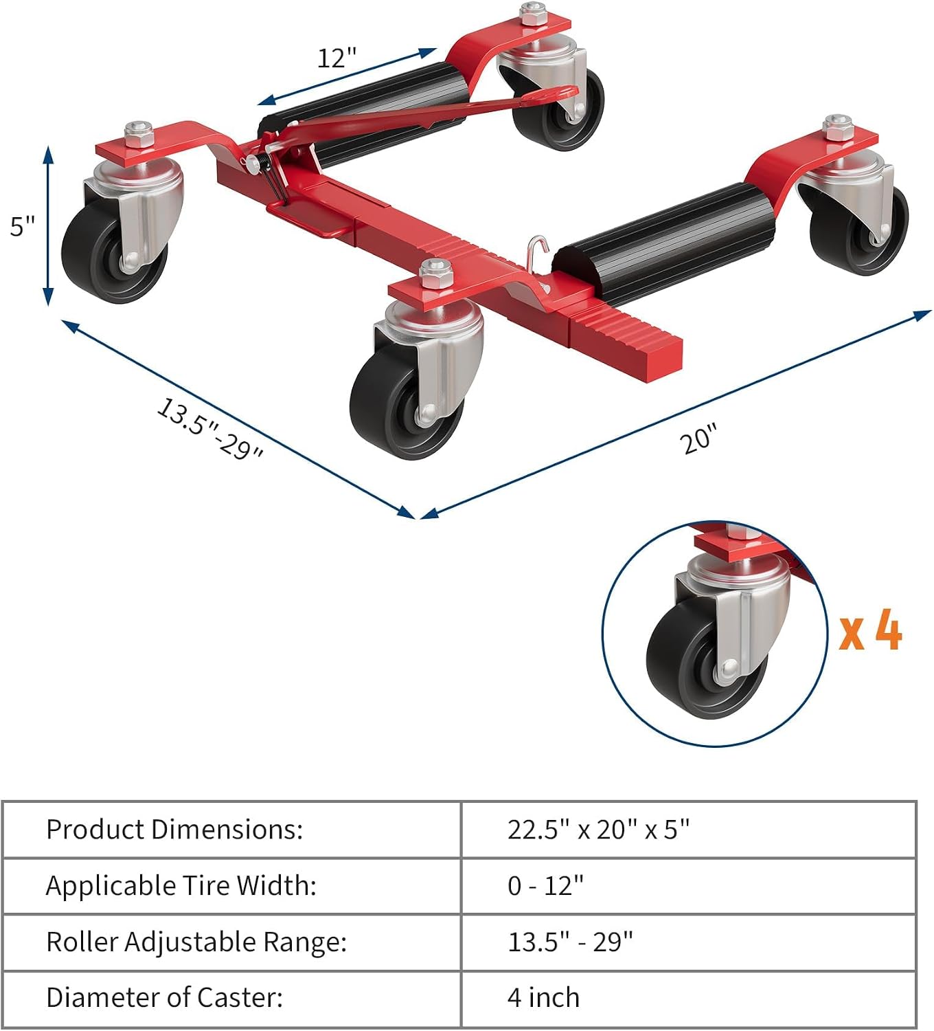 Tacleekii 2 4 Pack Car Wheel D - огляд і ціна Car Jack