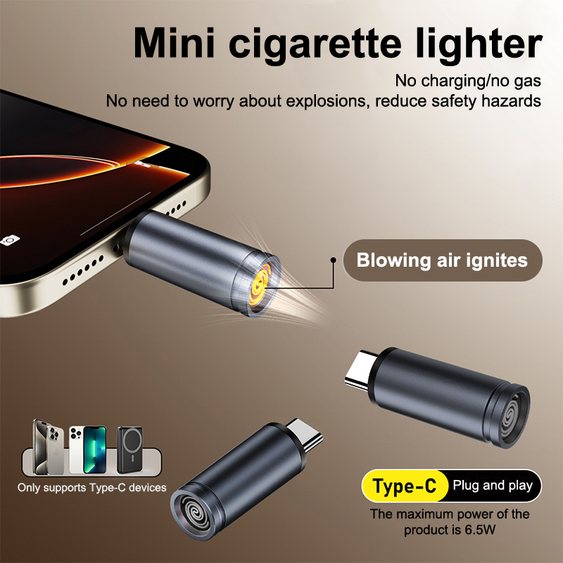 Portable Type C Mini Lighter,  - огляд і ціна Spark Plug